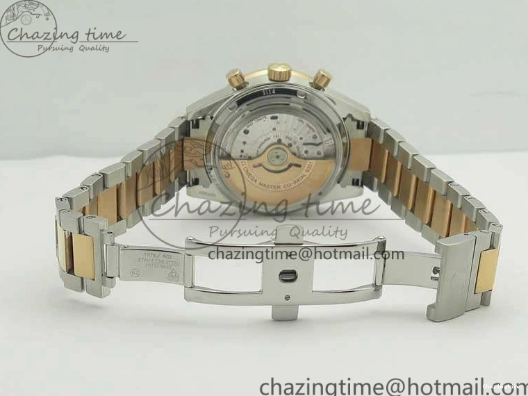 0106 Thermal Speedmaster ’57 Co-Axial SS RG OMF 1:1 Best Edition White Dial On SS RG Bracelet A9300 (Free Leather Strap) 8074